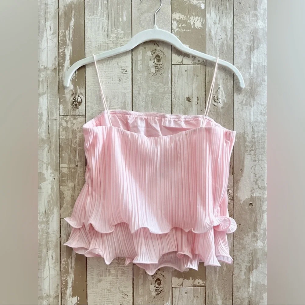 Commense Pleated Layered Ruffle Skirt Set - Picture 4 of 7